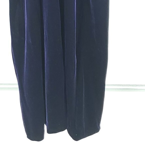 VTG Y2K/90s Onyx Nite Stretch Velvet Midi Dress w/ Rhinestone Embellishment 12p - Picture 14 of 15